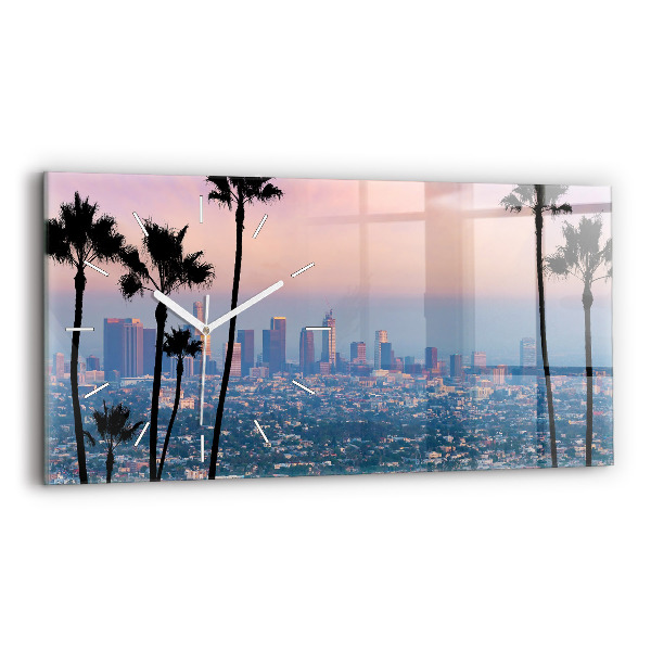 Vízszintes üvegóra Los Angeles-i naplemente