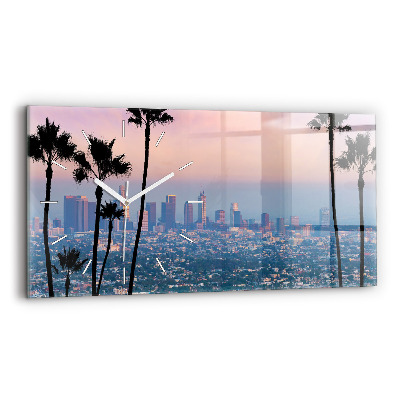 Vízszintes üvegóra Los Angeles-i naplemente