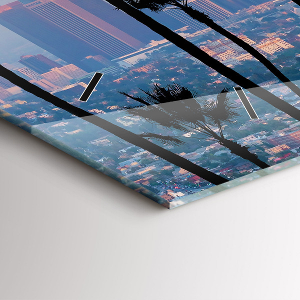 Vízszintes üvegóra Los Angeles-i naplemente