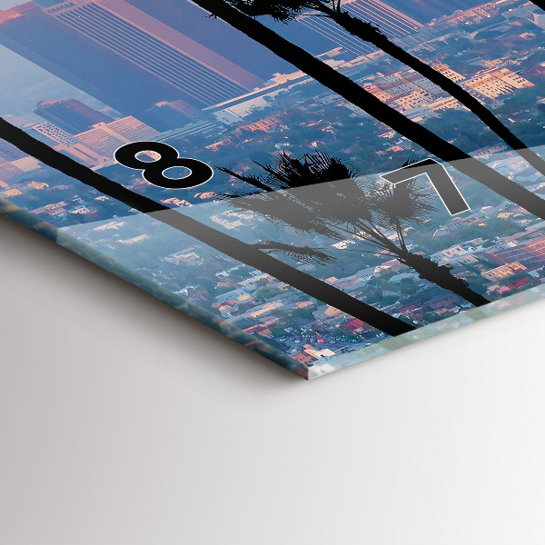 Vízszintes üvegóra Los Angeles-i naplemente