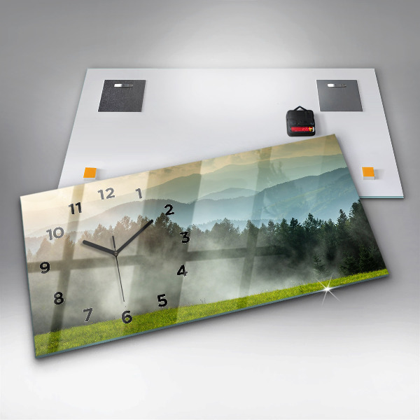 Vízszintes üvegóra Hegyi táj