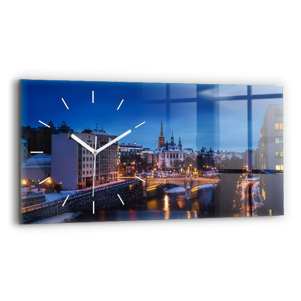 Vízszintes üvegóra Panoráma Pilsen városára