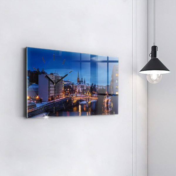 Vízszintes üvegóra Panoráma Pilsen városára