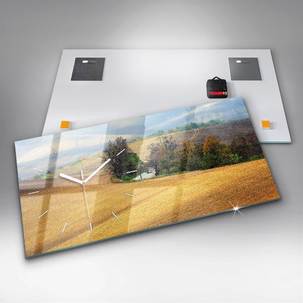 Vízszintes üvegóra Morvaország vidéki táj