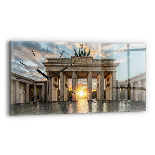 Vízszintes üvegóra Brandenburgi kapu Berlinben