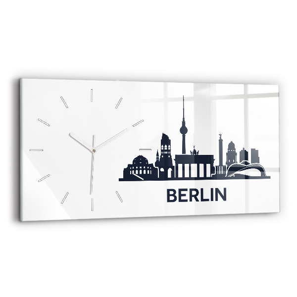 Vízszintes üvegóra Berlin város illusztráció