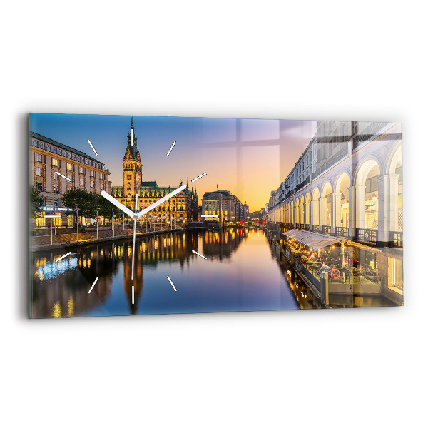 Vízszintes üvegóra Hamburg városháza