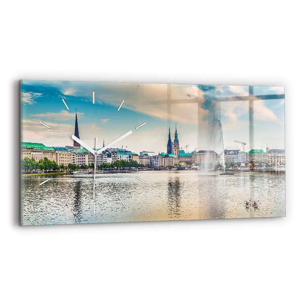 Vízszintes üvegóra Binnenalster Hamburgban