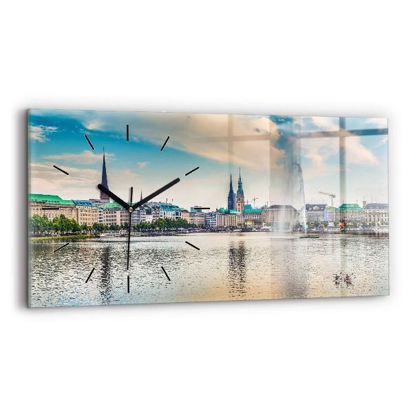 Vízszintes üvegóra Binnenalster Hamburgban