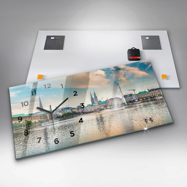 Vízszintes üvegóra Binnenalster Hamburgban
