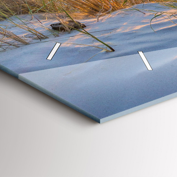 Vízszintes üvegóra Naplemente a tenger felett