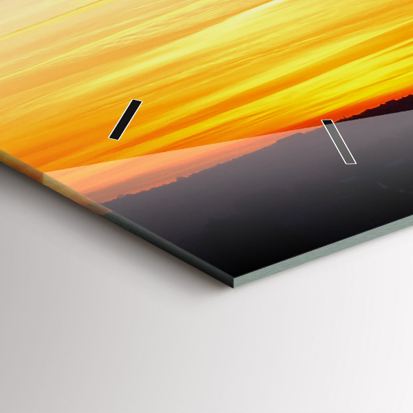 Vízszintes üvegóra Épület és naplemente