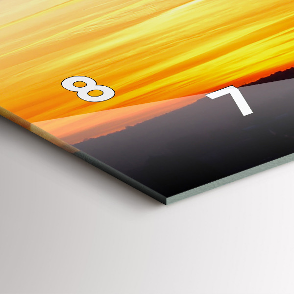 Vízszintes üvegóra Épület és naplemente