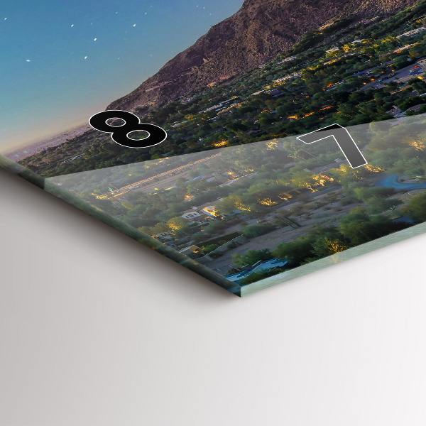 Vízszintes üvegóra Hegyi táj