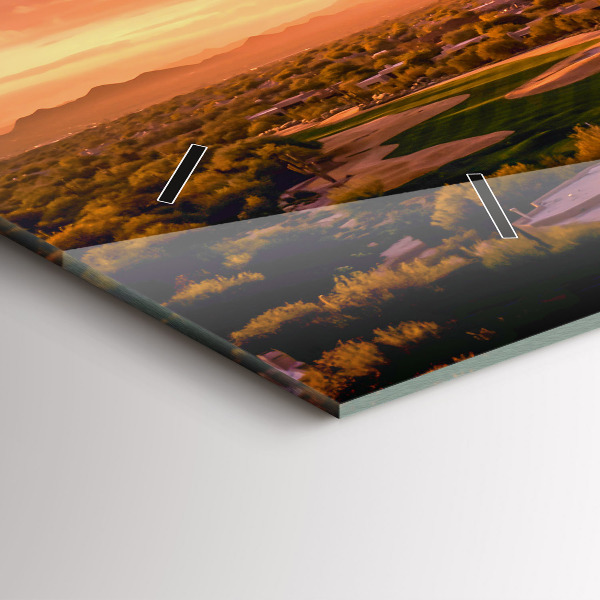 Vízszintes üvegóra Észak-Scottsdale naplemente