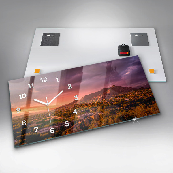 Vízszintes üvegóra Észak-Scottsdale naplemente