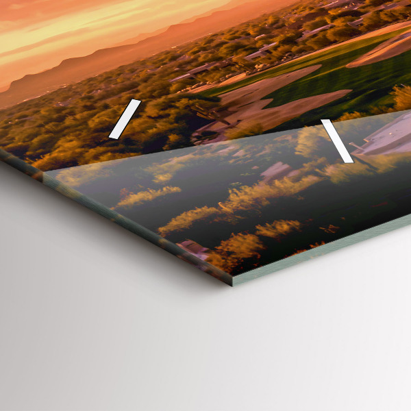 Vízszintes üvegóra Észak-Scottsdale naplemente