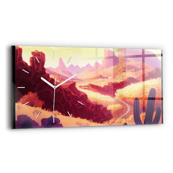 Vízszintes üvegóra Arizona sivatagi illusztráció