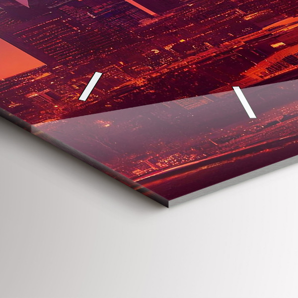 Vízszintes üvegóra Philadelphia City éjjel