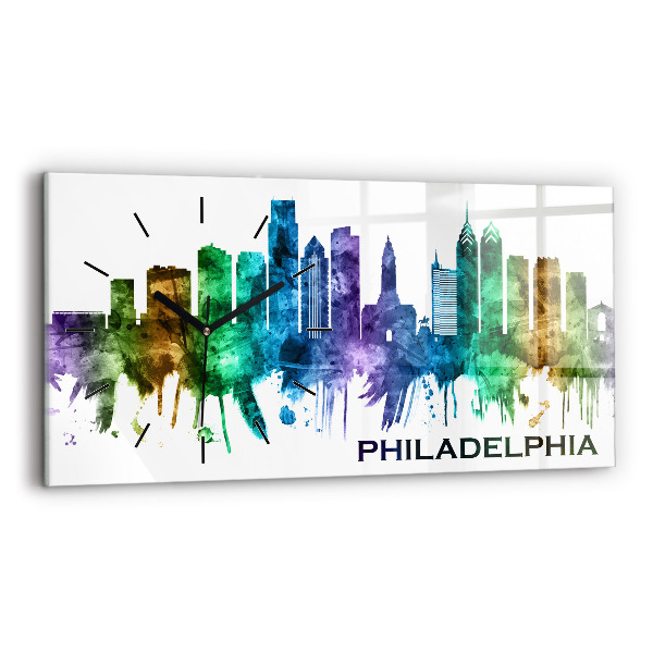Vízszintes üvegóra Színes Philadelphia
