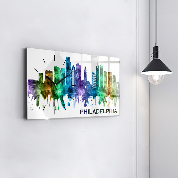 Vízszintes üvegóra Színes Philadelphia