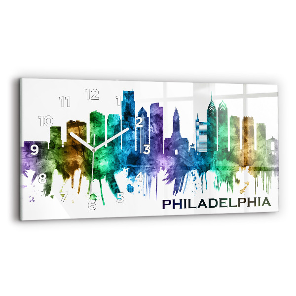 Vízszintes üvegóra Színes Philadelphia