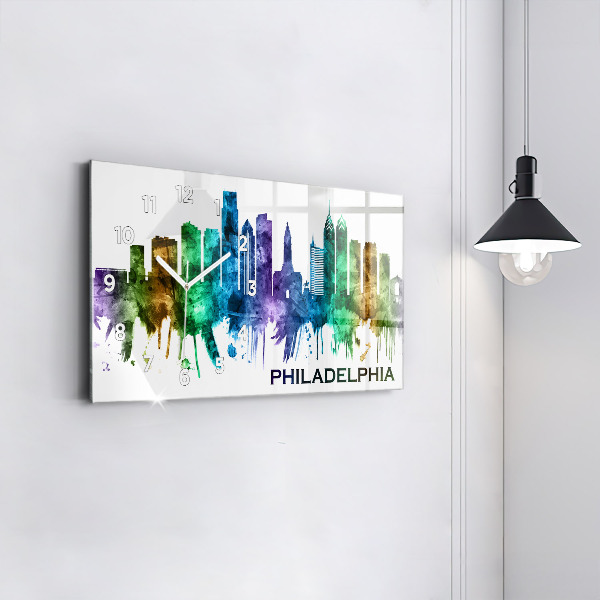 Vízszintes üvegóra Színes Philadelphia