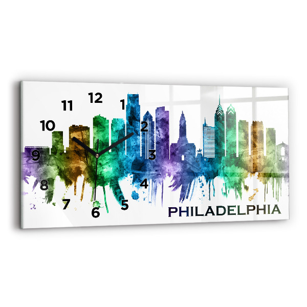 Vízszintes üvegóra Színes Philadelphia