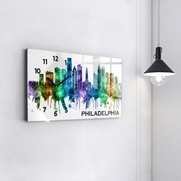 Vízszintes üvegóra Színes Philadelphia