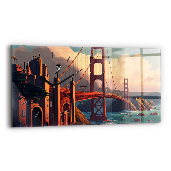 Vízszintes üvegóra San Francisco híd