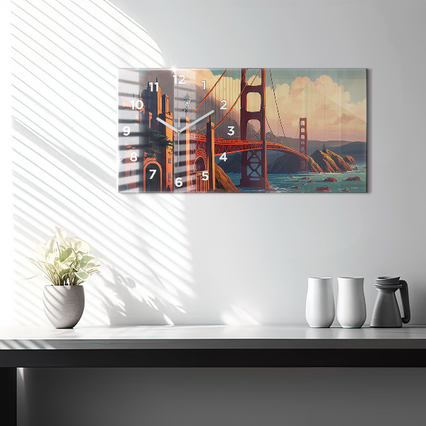 Vízszintes üvegóra San Francisco híd