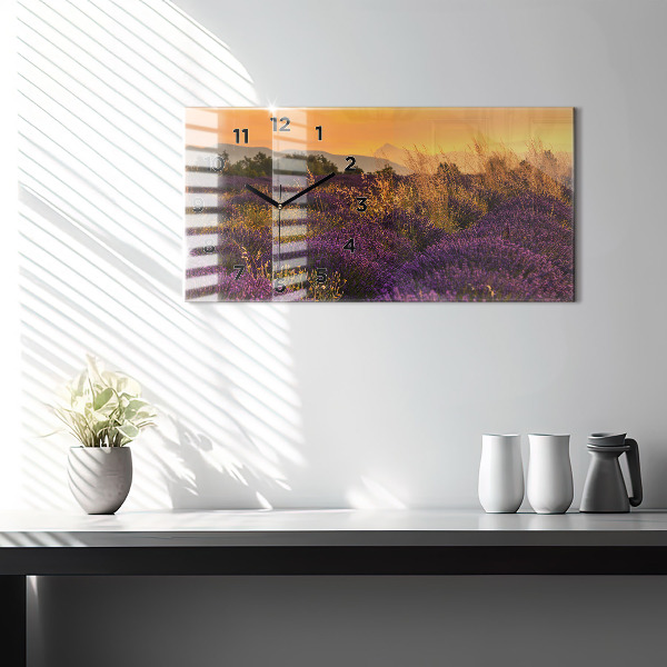 Vízszintes üvegóra Levendula rét Franciaország