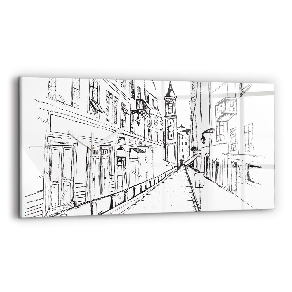 Vízszintes üvegóra Provence város rajza