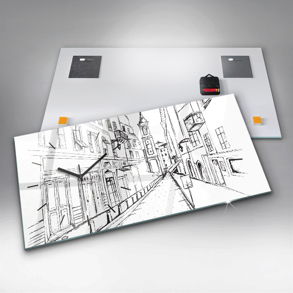 Vízszintes üvegóra Provence város rajza