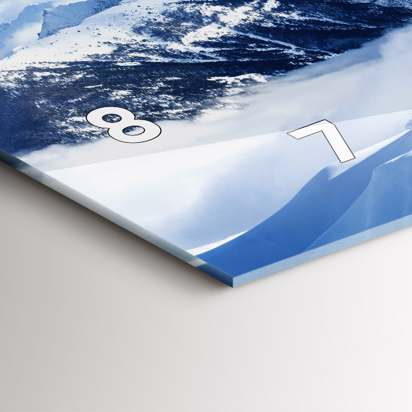 Vízszintes üvegóra Hegyi panoráma