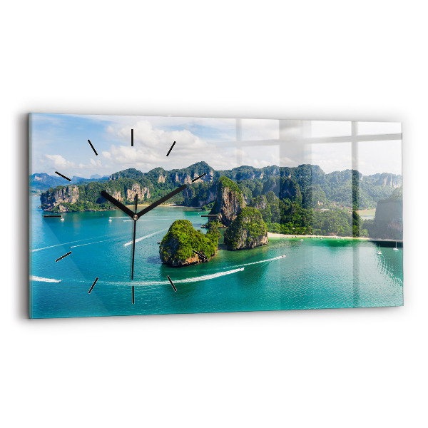 Vízszintes üvegóra Egy sziget Thaiföldön