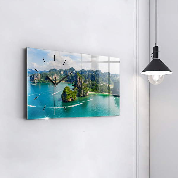 Vízszintes üvegóra Egy sziget Thaiföldön