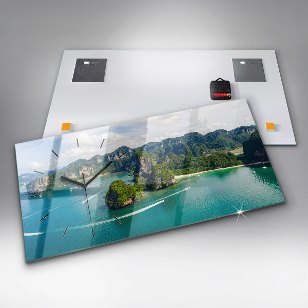 Vízszintes üvegóra Egy sziget Thaiföldön