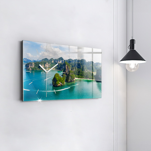 Vízszintes üvegóra Egy sziget Thaiföldön