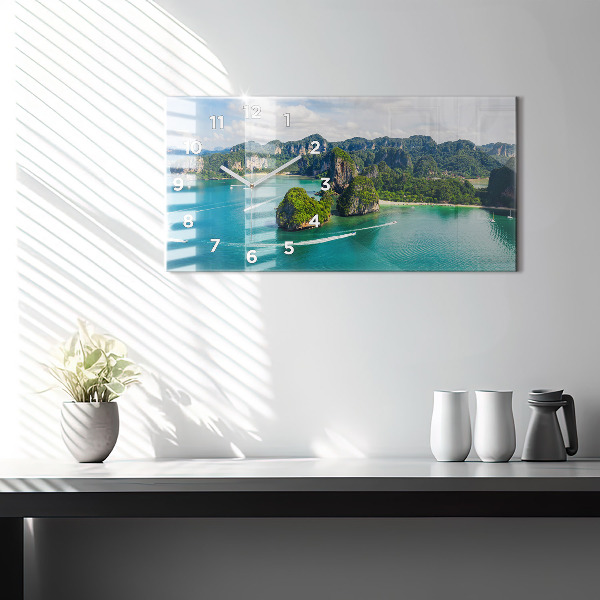 Vízszintes üvegóra Egy sziget Thaiföldön