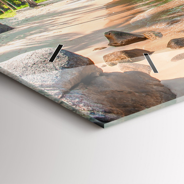 Vízszintes üvegóra Gyönyörű tengerpart Thaiföldön