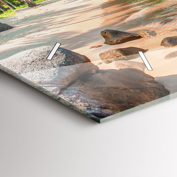 Vízszintes üvegóra Gyönyörű tengerpart Thaiföldön