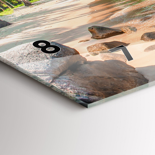 Vízszintes üvegóra Gyönyörű tengerpart Thaiföldön