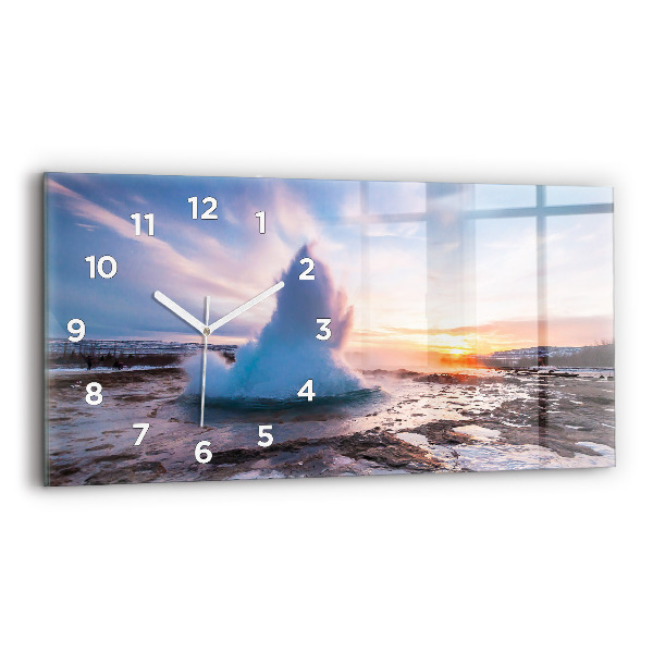 Vízszintes üvegóra Gejzír Izland szigetén