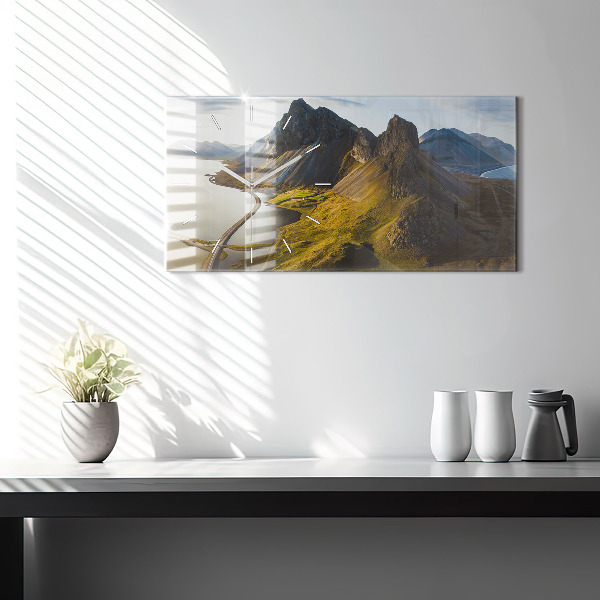 Vízszintes üvegóra Út Izlandon