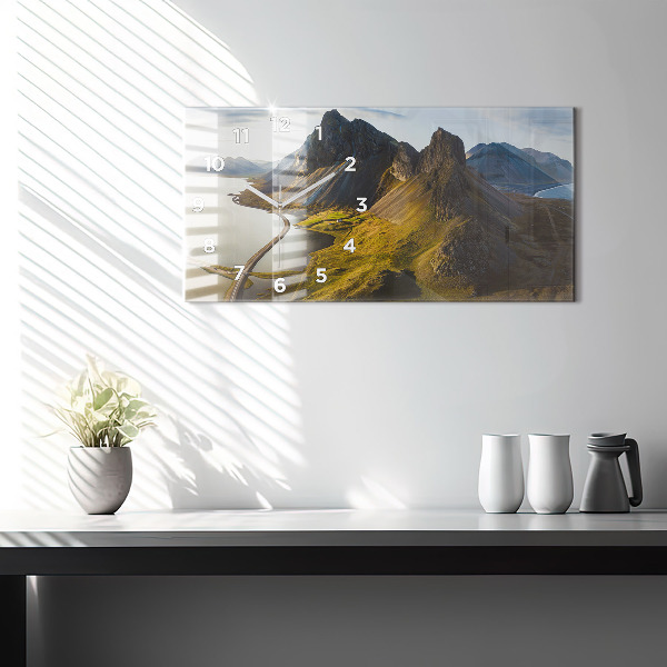 Vízszintes üvegóra Út Izlandon