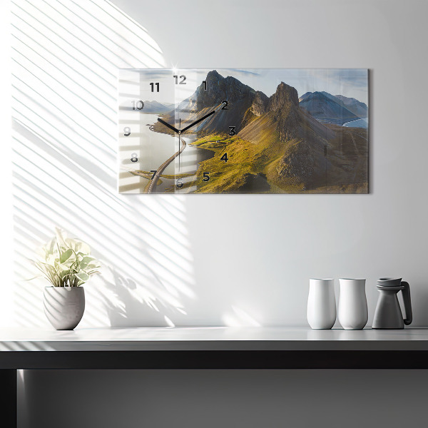 Vízszintes üvegóra Út Izlandon