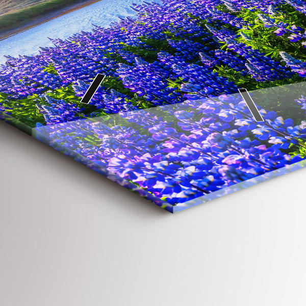 Vízszintes üvegóra Hegyekre néző Izland