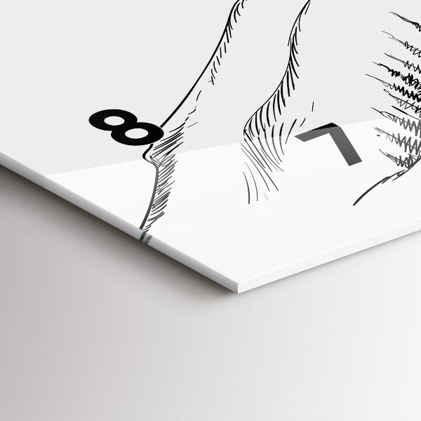 Vízszintes üvegóra Rajzolt hegyek