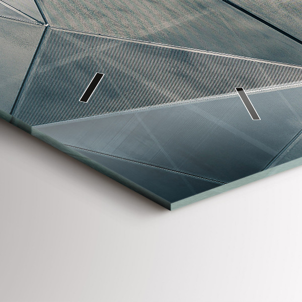 Vízszintes üvegóra Fém absztrakt háromszögek